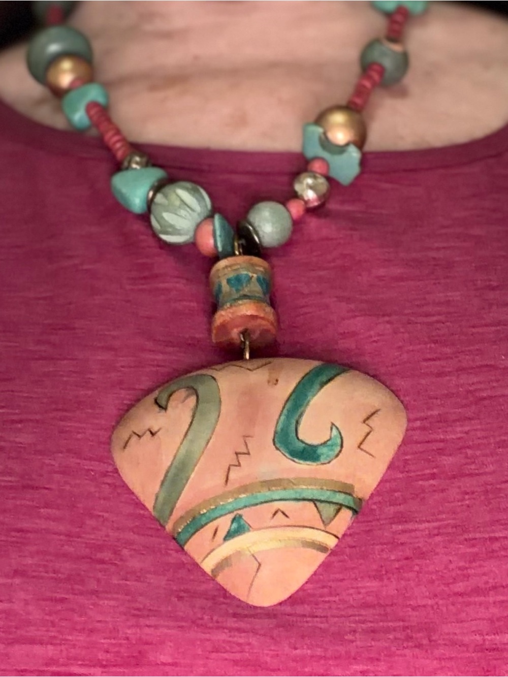 Southwestern style Polymer Necklace